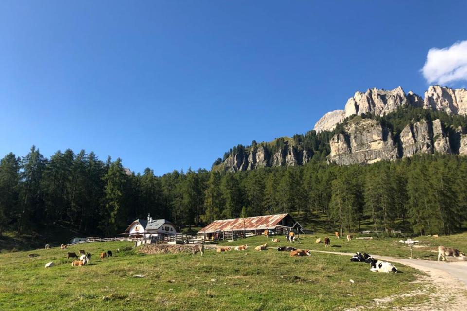 Exterior of Brite de Larieto in the Dolomites