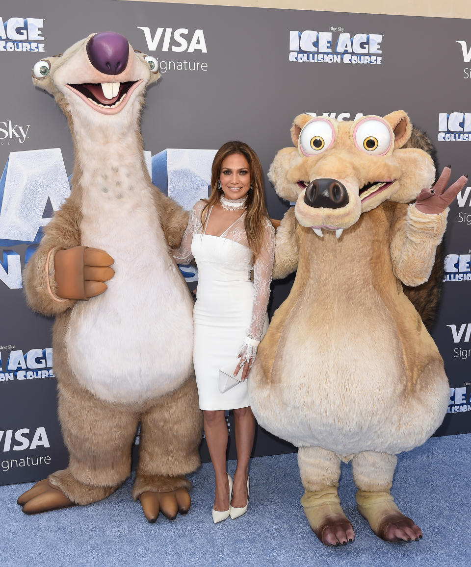 <p>Jennifer Lopez lends her sexy voice to Shira, a sabretooth tiger that turns heads in the <em>Ice Age </em>saga. </p>