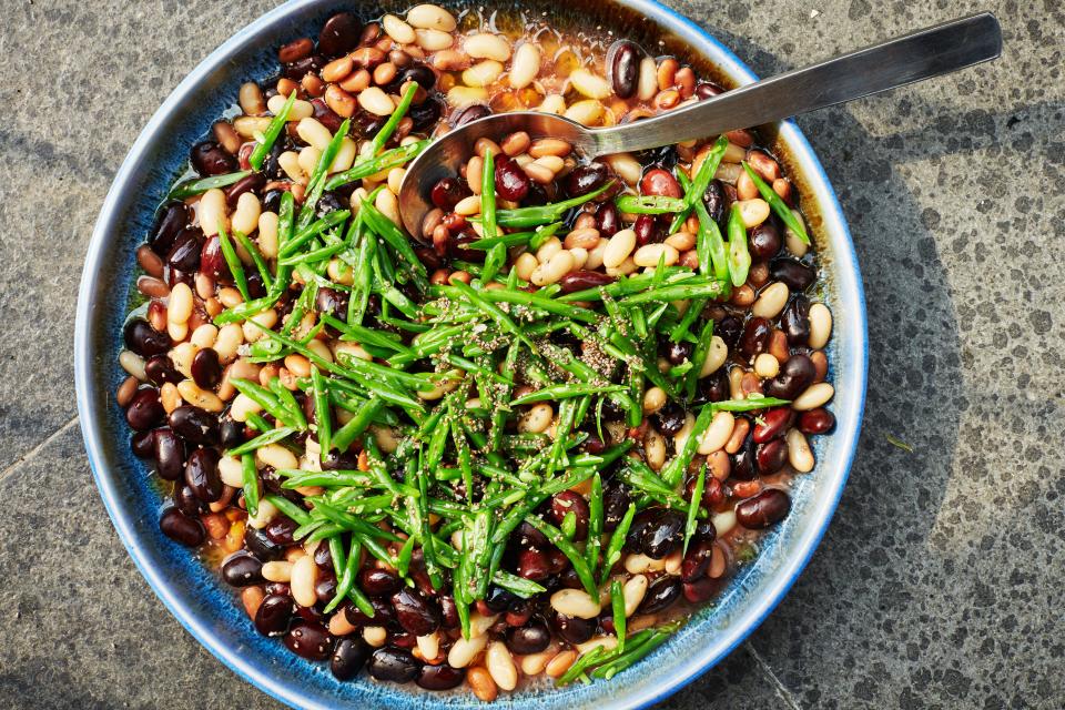 Mixed Bean Salad with Tomato Vinaigrette