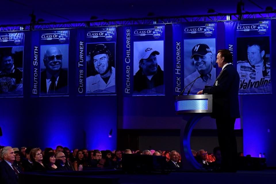 Richard Childress was inducted into the NASCAR Hall of Fame on Friday. (Getty)
