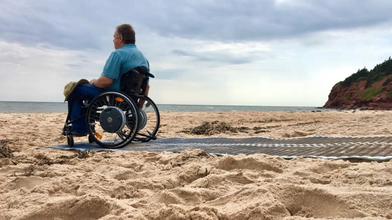 Mobility mat, floating chair making some P.E.I. beaches more accessible