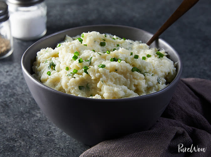 Slow-Cooker Garlic-Herb Mashed Cauliflower