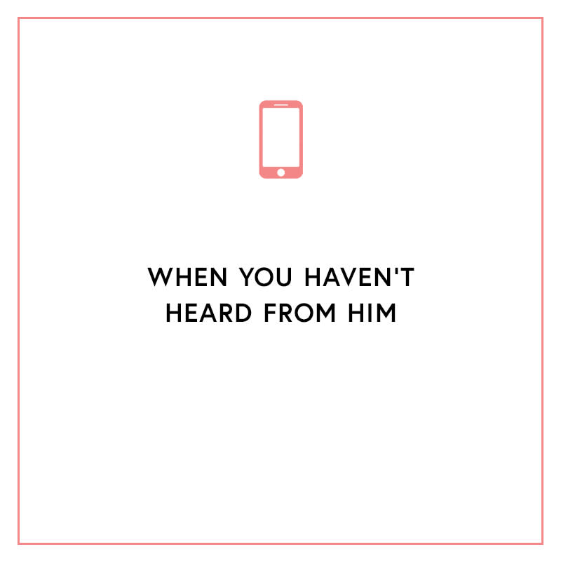 <p>Look, if you haven't heard from a guy after a date, a hookup, etc., he's not that into you. Upon realizing this, your instinct will probably be to lash out in anger. Not that we've ever done this before (cough, cough), but speaking on behalf of a friend who has (cough, cough), we must insist that sending a rejection-induced tirade will only make you feel worse, not better. Leave him wondering if you maybe weren't that into it, either.</p> <p> <strong>Related Articles</strong> <ul> <li><a rel="nofollow noopener" href="http://thezoereport.com/fashion/style-tips/box-of-style-ways-to-wear-cape-trend/?utm_source=yahoo&utm_medium=syndication" target="_blank" data-ylk="slk:The Key Styling Piece Your Wardrobe Needs;elm:context_link;itc:0;sec:content-canvas" class="link ">The Key Styling Piece Your Wardrobe Needs</a></li><li><a rel="nofollow noopener" href="http://thezoereport.com/entertainment/celebrities/meghan-markle-acting-career-marries-prince-harry/?utm_source=yahoo&utm_medium=syndication" target="_blank" data-ylk="slk:Meghan Markle Will Have To Make This Major Sacrifice If She Marries Prince Harry;elm:context_link;itc:0;sec:content-canvas" class="link ">Meghan Markle Will Have To Make This Major Sacrifice If She Marries Prince Harry</a></li><li><a rel="nofollow noopener" href="http://thezoereport.com/entertainment/celebrities/kylie-jenner-pregnancy-clues/?utm_source=yahoo&utm_medium=syndication" target="_blank" data-ylk="slk:Kylie Jenner Might Be Hinting At Pregnancy On Social Media;elm:context_link;itc:0;sec:content-canvas" class="link ">Kylie Jenner Might Be Hinting At Pregnancy On Social Media</a></li> </ul> </p>