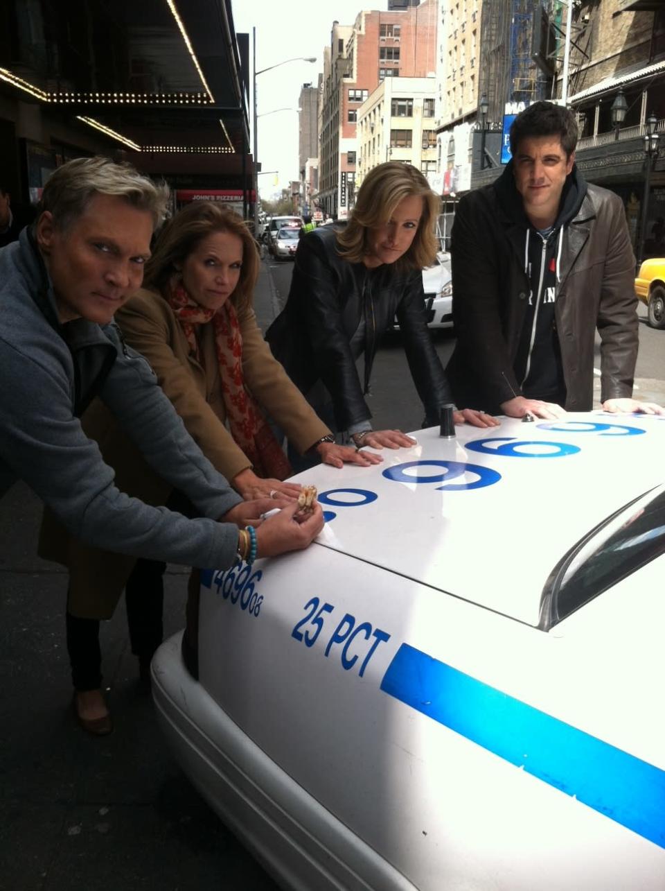 Getting into trouble on Katie’s Times Square tour. Never a dull moment. <a href="http://gma.yahoo.com/video/news-26797925/katie-couric-tours-times-square-28816395.html" data-ylk="slk:WATCH: Katie Couric Tours Times Square;elm:context_link;itc:0;sec:content-canvas;outcm:mb_qualified_link;_E:mb_qualified_link;ct:story;" class="link  yahoo-link"> WATCH: Katie Couric Tours Times Square</a>