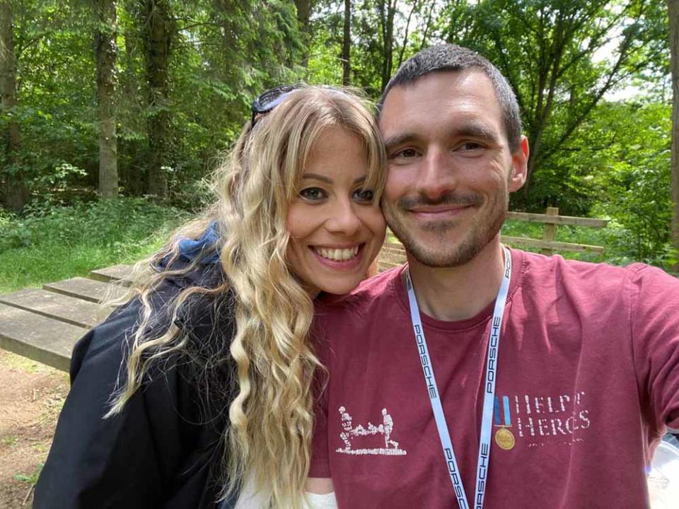 Owen and Laura met just before the pandemic, pictured as he started chemo in May 2020, on a walk near their home. PA REAL LIFE COLLECT