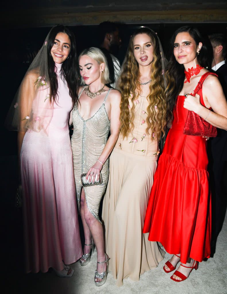 lana del rey c and guests at the après met 2 met gala after party hosted by carlos nazario, emily ratajkowski, francesco risso, paloma elsesser, raul lopez and renell medra on may 6, 2024 in new york, new york photo by aurora rosewwd via getty images