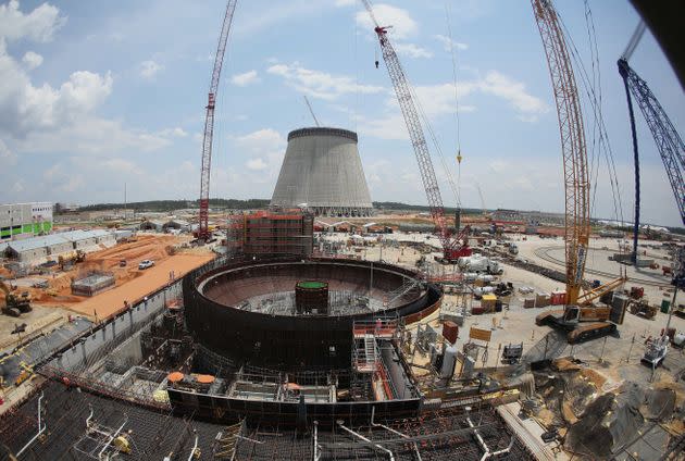 Construction crews at work on a new nuclear reactor at Plant Vogtle power plant in Waynesboro, Georgia, back in 2014. The reactor is scheduled to start producing power next year. (Photo: via Associated Press)