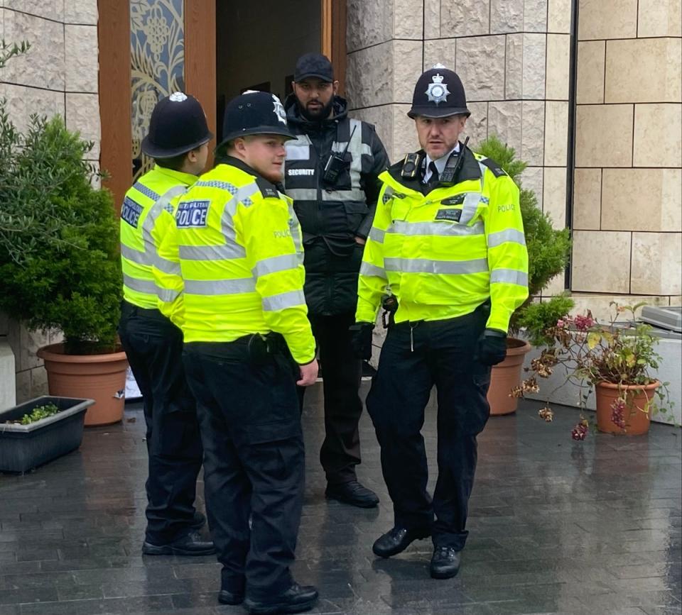 Police visit a synagogue in Golders Green area (Anthony France)