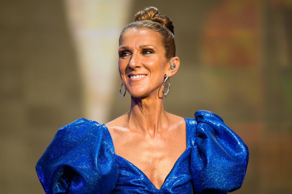 LONDON, ENGLAND - JULY 05: Celine Dion performs live at Barclaycard Presents British Summer Time Hyde Park at Hyde Park on July 05, 2019 in London, England. (Photo by Samir Hussein/Redferns)