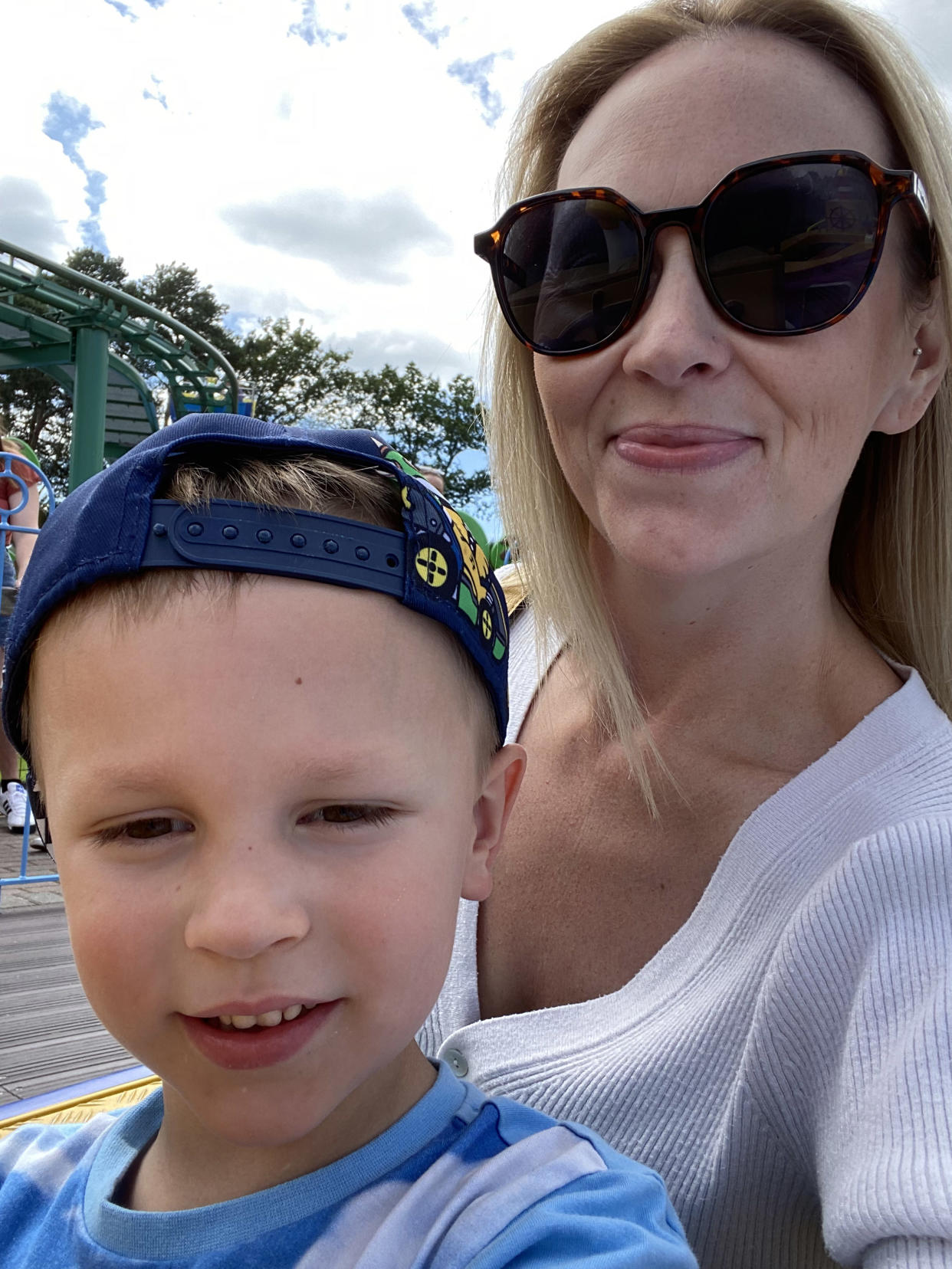 Nicola Boswell with her son Jameson after her weight loss. (Caters)