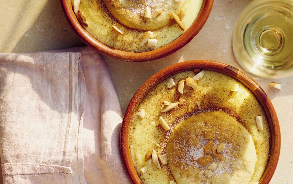 Natillas, little bowls of custard topped with crunchy biscuit, are a classic Spanish summer treat - Emma Lee 