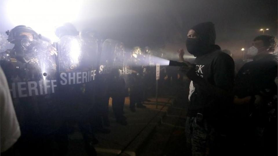 Una protesta en Kenosha