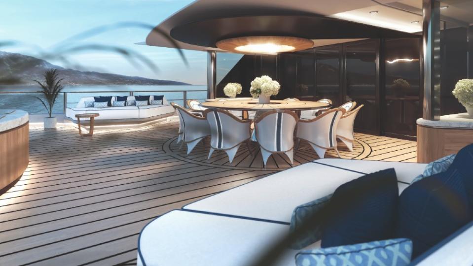 'Time' is a superyacht concept designed to increase the joy of being on a yacht away from civilization.