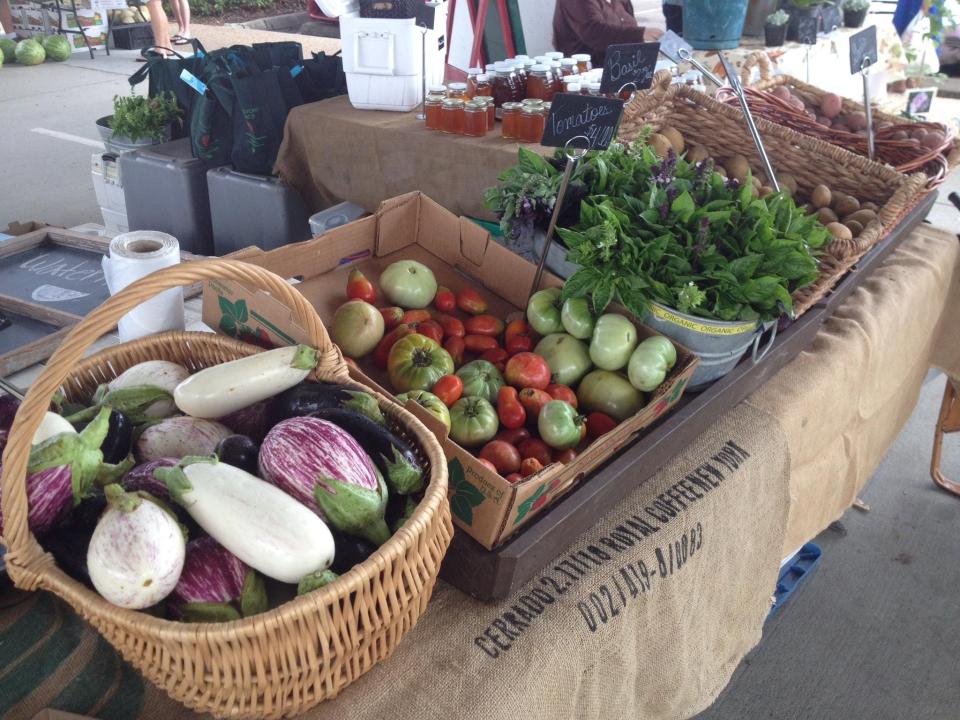 Fresh produce grown by Red Hills Small Farm Alliance member Orchard Pond Organics in northern Leon County, is sold weekly at the Market Square farmer’s market on Saturday mornings and online through the Red Hills online market.
