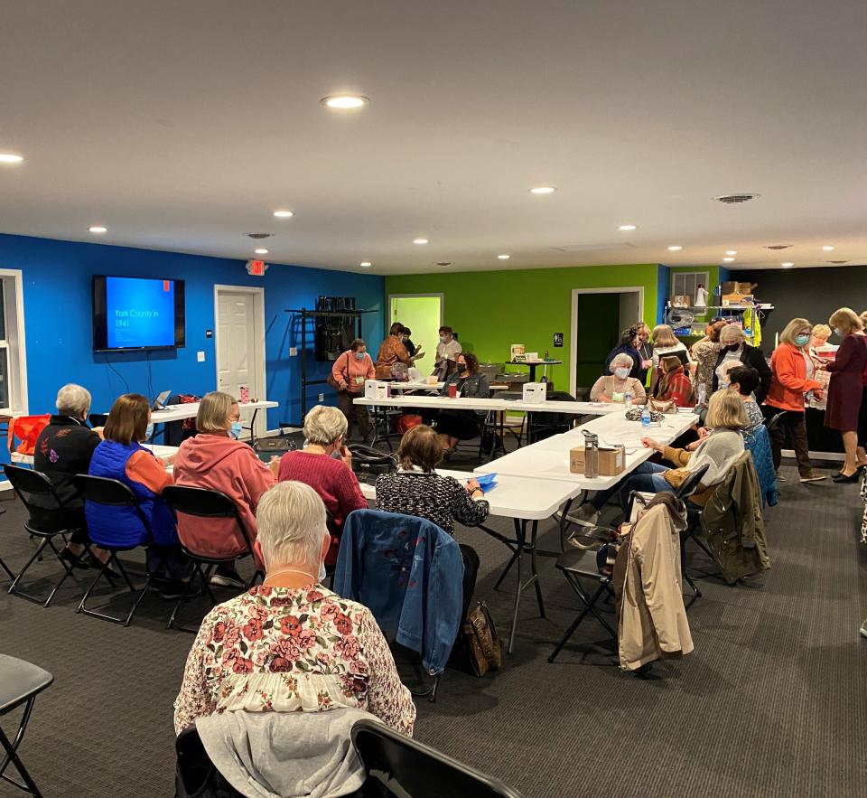 There’s still community in the village of Spry. Here, the York Women’s Association meets in the Link Community Youth Center is Spry in 2021.