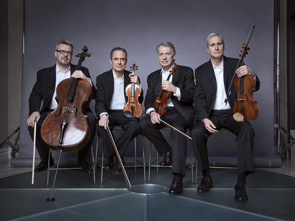 The Emerson String Quartet, from left: Cellist Paul Watkins, violinist Eugene Drucker, violinist Philip Setzer and violist Lawrence Dutton.