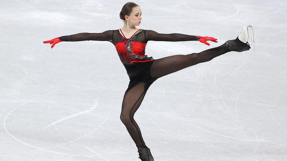 Kamila Valieva became the first woman to land a quadruple jump in Olympics history earlier this week. (Photo by Jean Catuffe/Getty Images)