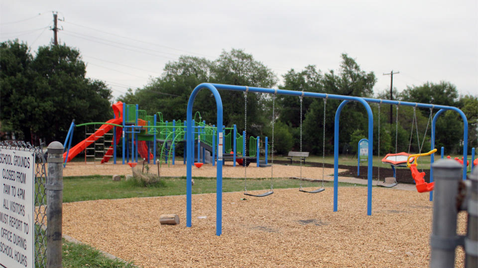 Image: An empty playground. (Jackie Mader / The Hechinger Report)