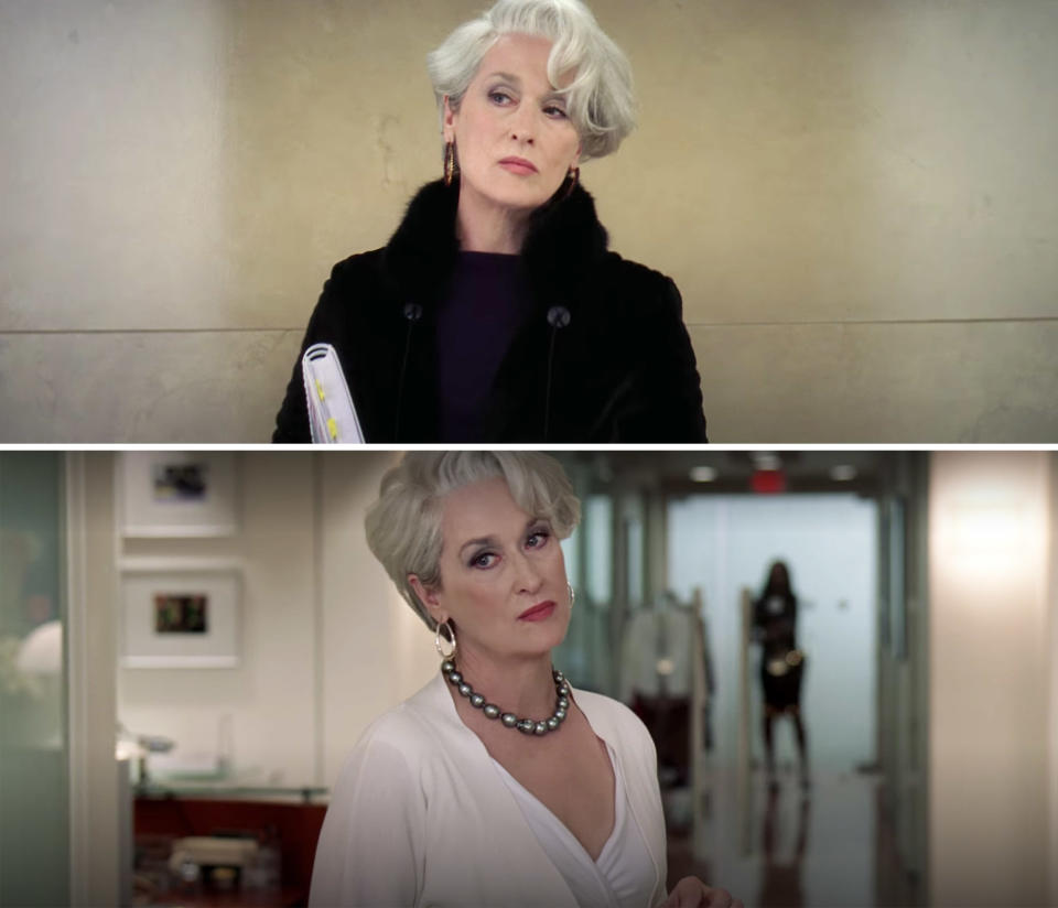 Meryl's work as Miranda in The Devil Wears Prada is just one of her many notable roles. She currently holds the record for the most Academy Award nominations of any actor and has been nominated 21 times. She's won three Academy Awards for her work in Kramer vs. Kramer, Sophie's Choice, and The Iron Lady.