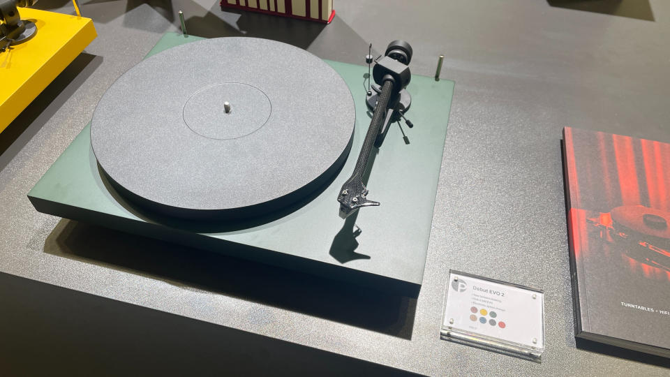 Pro-Ject Debut Evo 2 turntable in green finish