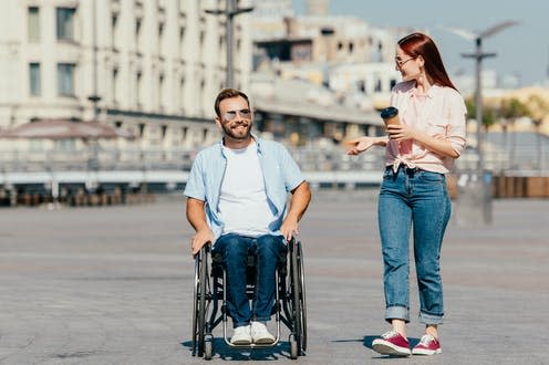 <span class="caption">We shown how to stop immune cells from attacking the nervous system cells.</span> <span class="attribution"><a class="link " href="https://www.shutterstock.com/image-photo/smiling-handsome-boyfriend-wheelchair-girlfriend-coffee-1212056776" rel="nofollow noopener" target="_blank" data-ylk="slk:LightField Studios/ Shutterstock;elm:context_link;itc:0;sec:content-canvas">LightField Studios/ Shutterstock</a></span>