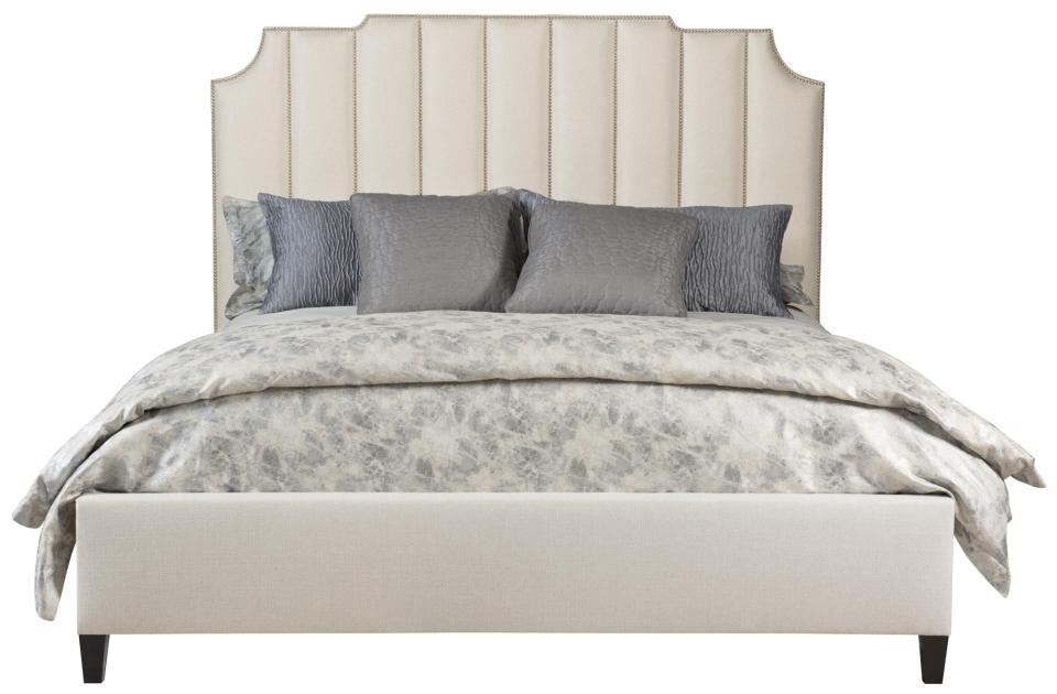 <p><strong>bernhardt</strong></p><p>bernhardt.com</p><p><a href="https://bernhardt.com/product/bayonne/beds/upholstered-bed-low-footboard-2" rel="nofollow noopener" target="_blank" data-ylk="slk:Shop Now;elm:context_link;itc:0;sec:content-canvas" class="link ">Shop Now</a></p><p>A plush columned headboard creates structure around the bed, making it the focal point of the room. </p>