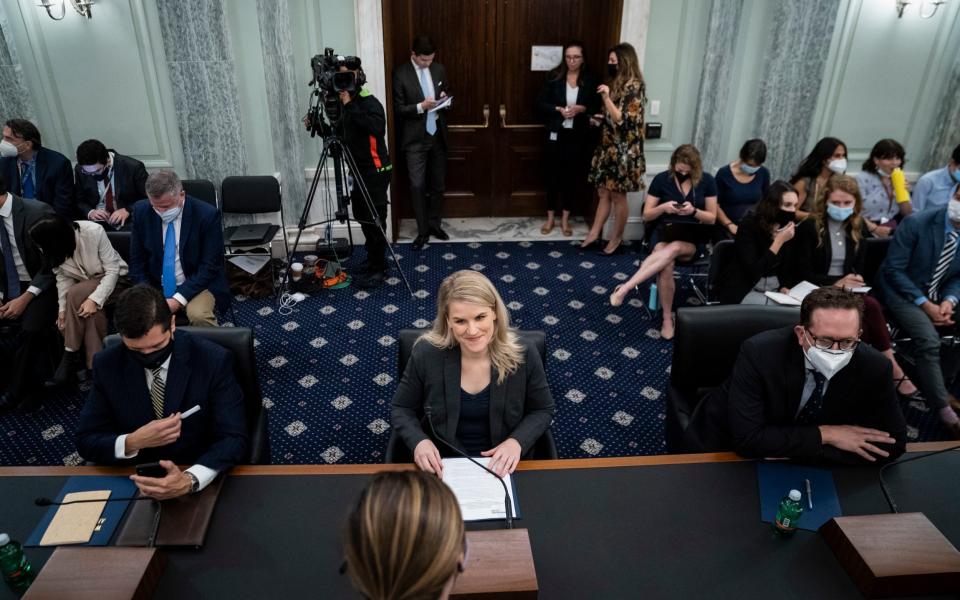 Frances Haugen arrives to testify during a Senate Committee on Commerce, Science, and Transportation hearing - Jabin Botsford/Pool via CNP / Avalon