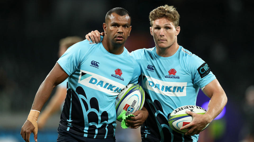 Pictured here, two of Australia's most high-profile Super Rugby stars Kurtley Beale and Michael Hooper.