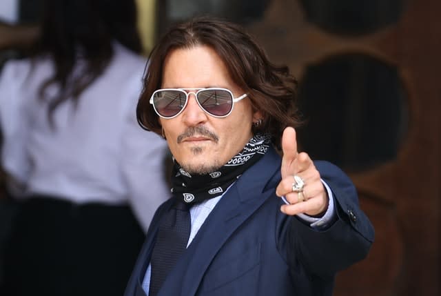 Actor Johnny Depp at the High Court in London 