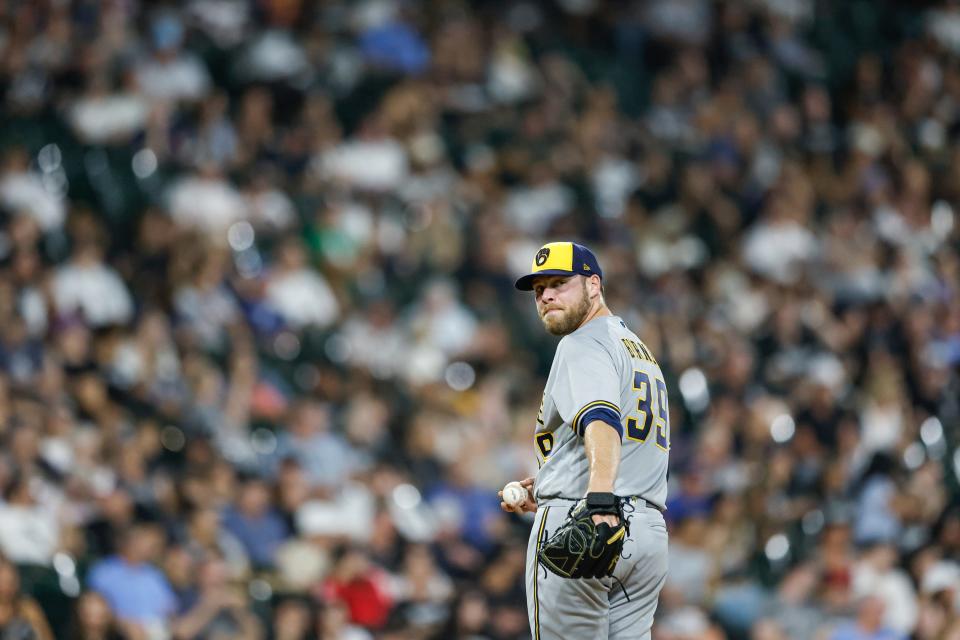 Brewers starting pitcher Corbin Burnes has introduced a new slider to his repertoire in the middle of the season, a pitch he tinkered with during bullpen sessions and while playing catch.