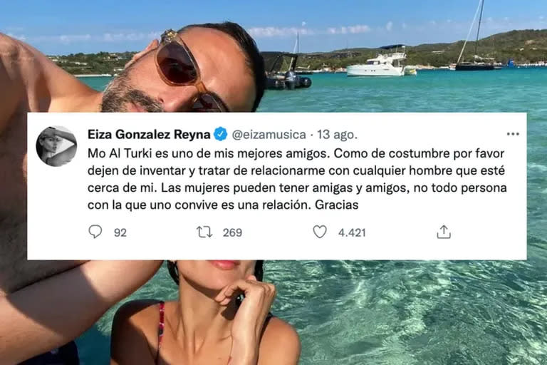 Eiza González decidió usar sus redes cuando la vincularon con el productor Mohammed Al Turki