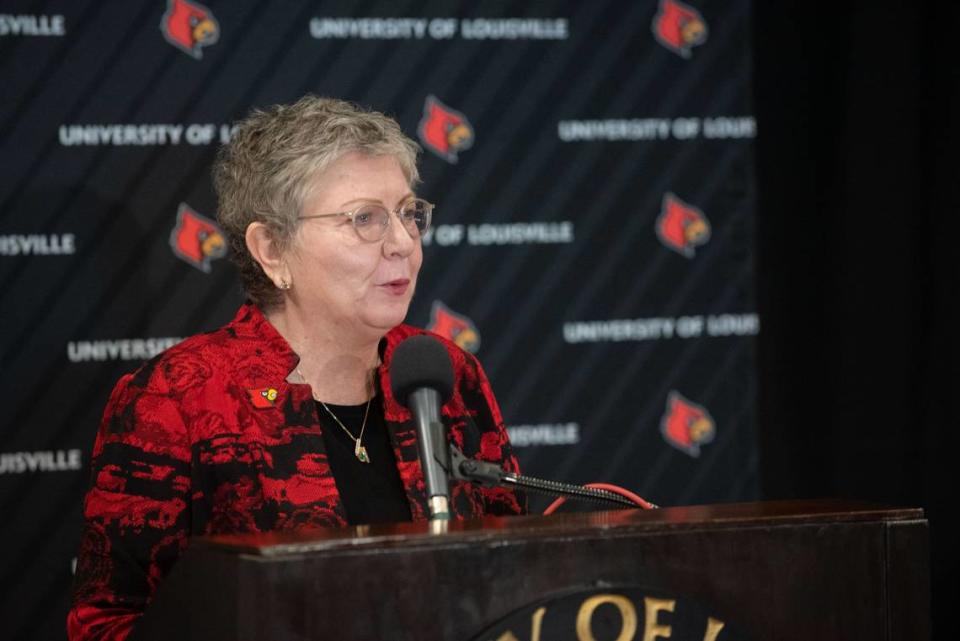 Kim Schatzel is the president of the University of Louisville.