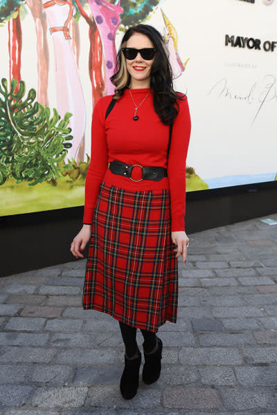 <b>London Fashion Week AW13 FROW </b><br><br>Kate Nash opted for a Scottish inspired look at Ashish.<br><br>© Getty