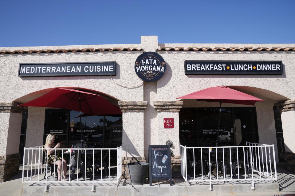 Exterior of Fata Morgana Mediterranean Cuisine in Scottsdale.