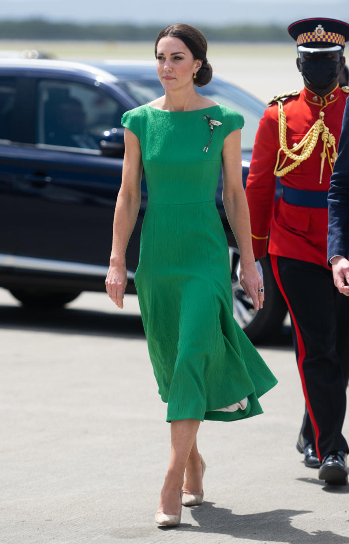 Duchess of Cambridge departs Jamaica