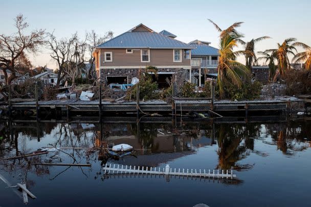 PHOTO: A destroyed house is seen after Hurricane Ian caused widespread destruction, in Fort Myers Beach, Florida, October 4, 2022. (Marco Bello/Reuters)