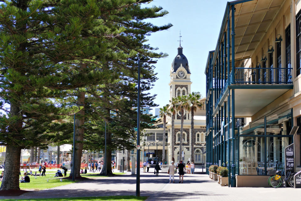 Glenelg is a seaside suburb of Adelaide popular with tourists. It is home to a large number of eateries and entertainment venues.