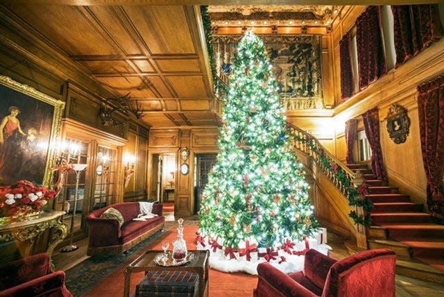 Holiday decorations at Staatsburgh State Historic Site. There are tours available and many holiday events planned in 2022.