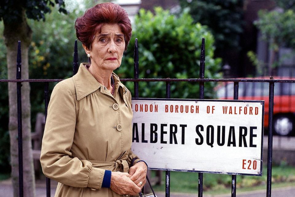 Here to stay: June Brown, 91, has signed a new contract to keep Dot Cotton on the Square: BBC