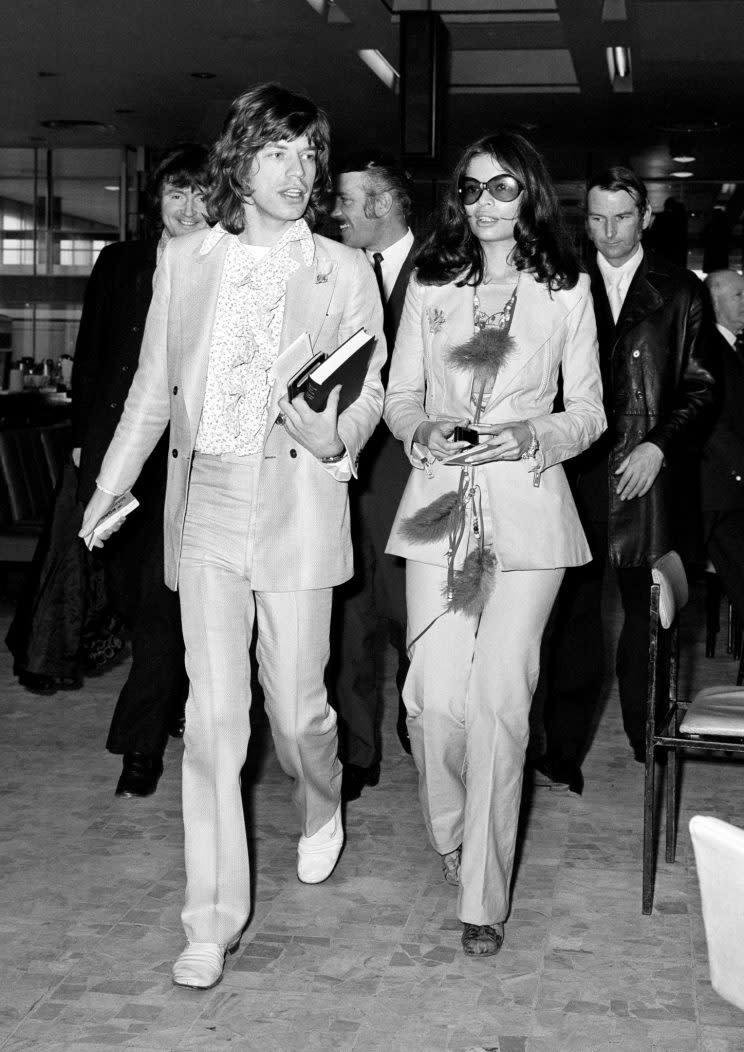 Bianca Jagger was among the first wearers of Yves Saint Laurent&#39;s &#39;Le Smoking&#39; suit [Photo: PA]
