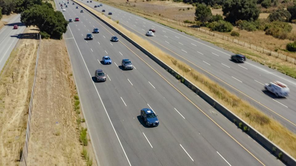 Ghost Autonomy self-driving vehicles testing on a highway.