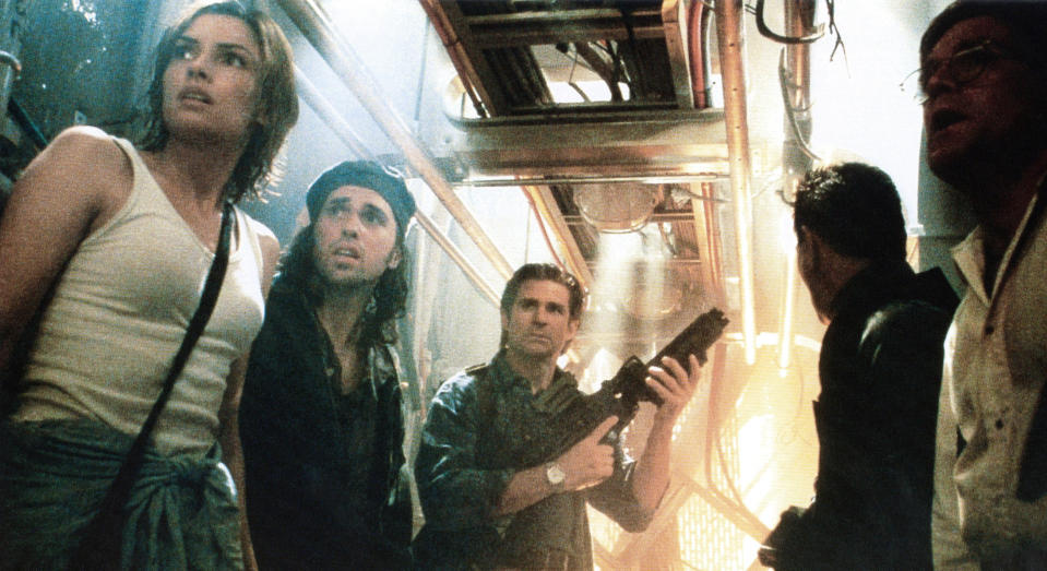 Famke Janssen, Kevin J. O'Connor, Treat Williams, Wes Studi and Anthony Heald in “Deep Rising”