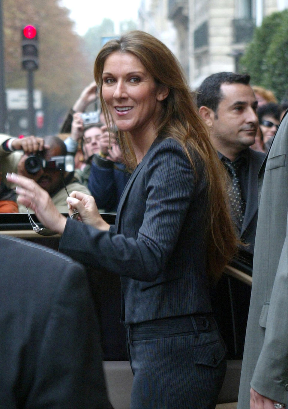 Celine Dion during Celine Dion On Tour in Paris to Promote Her New CD 'On ne change pas' - October 7, 2005 at Four Seasons Hotel Georges in Paris, France. (Photo by Mehdi Taamallah/FilmMagic)