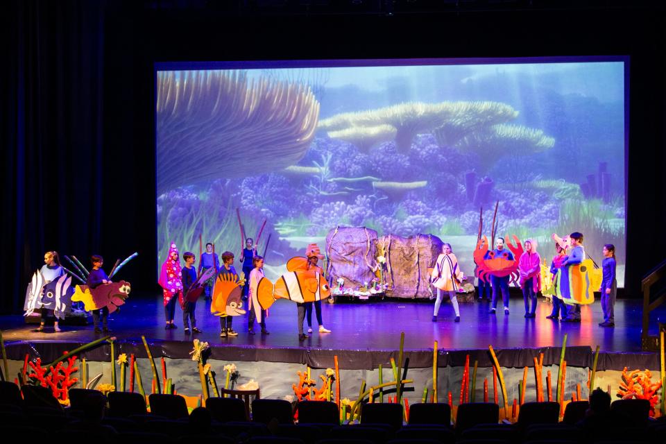 The Harbor Springs cast of "Finding Nemo Jr." is shown.