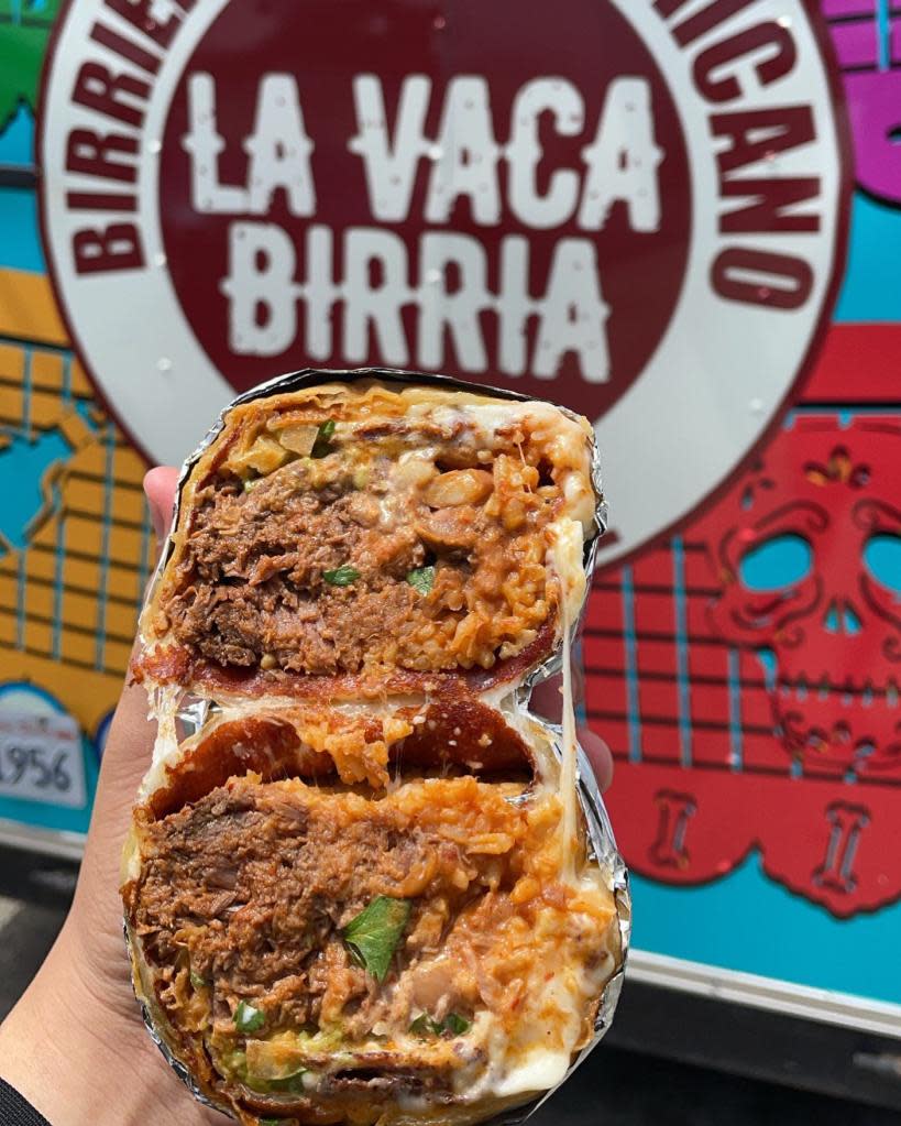 “We do not see ourselves as an everyday burrito,” Lopez said of the hefty item. Instagram/@lavacabirria