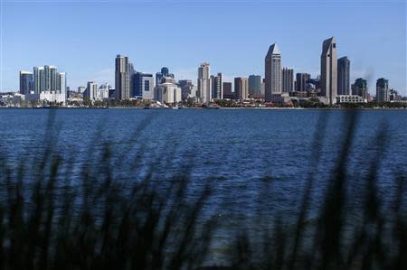 The city skyline of San Diego, California, is shown from the island of Coronado, California April 3, 2014. REUTERS/Mike Blake