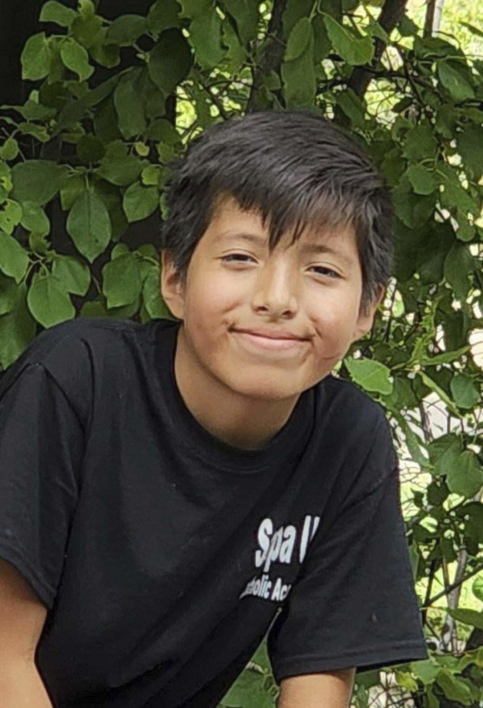 Honor Beauvais in 6th grade at Sapa Un Catholic Academy, St. Francis, S.D. Beauvais died last month as a snow battered the Rosebud Sioux Reservation in South Dakota after an ambulance couldn’t get to him in time. He was asthmatic and had influenza. (Cordier Beauvais via AP)