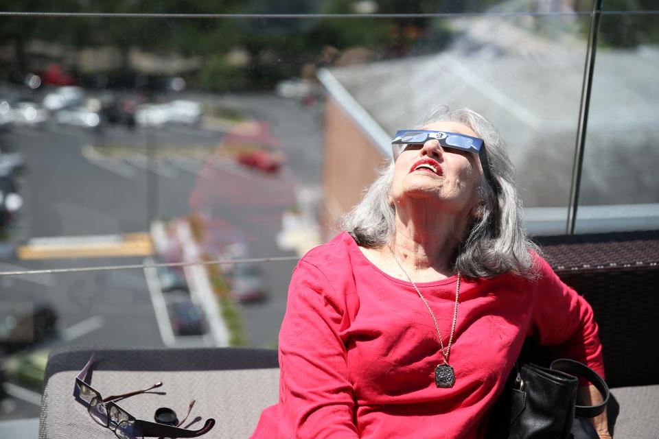 All over Tallahassee, people brought out their solar viewing glasses and other devises to watch the solar eclipse that was visible across the United States on Monday, August 21, 2017.