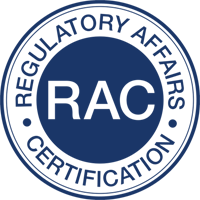 Regulatory Affairs Certification (RAC) seal