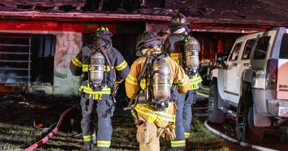 The fire broke out at a home on Juniper Pass Way.